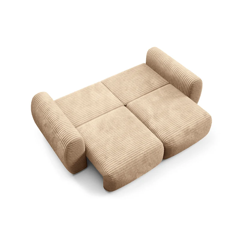 Canapé convertible 3 places avec coffre Camilla Beige