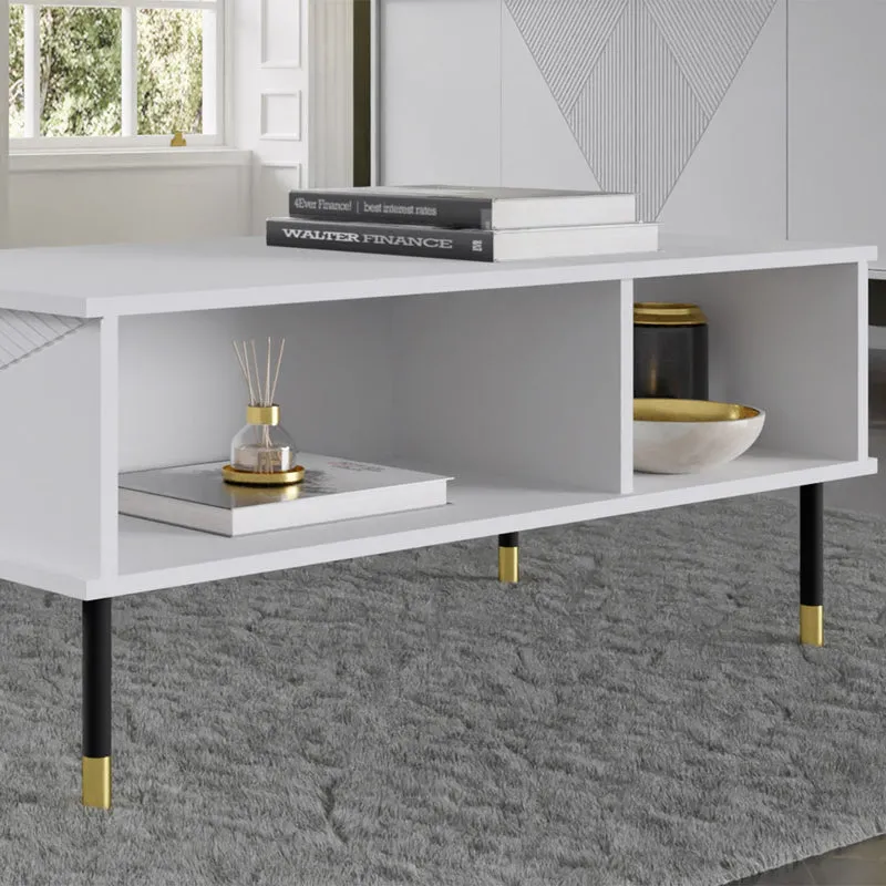 Table basse 110 cm Aglaé Blanc
