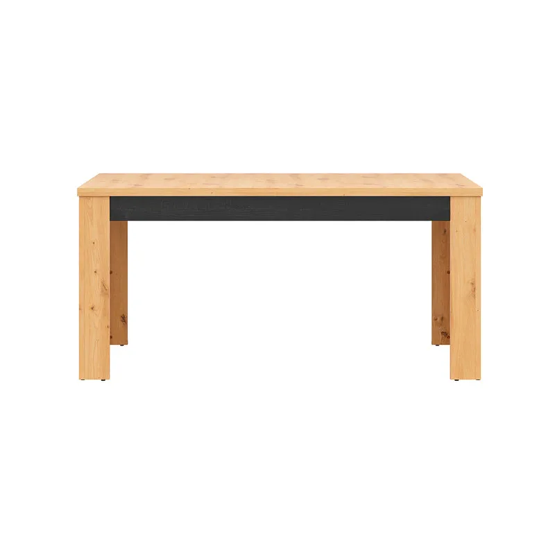 Table à manger extensible 4 à 6 places Glenn Bois et Noir