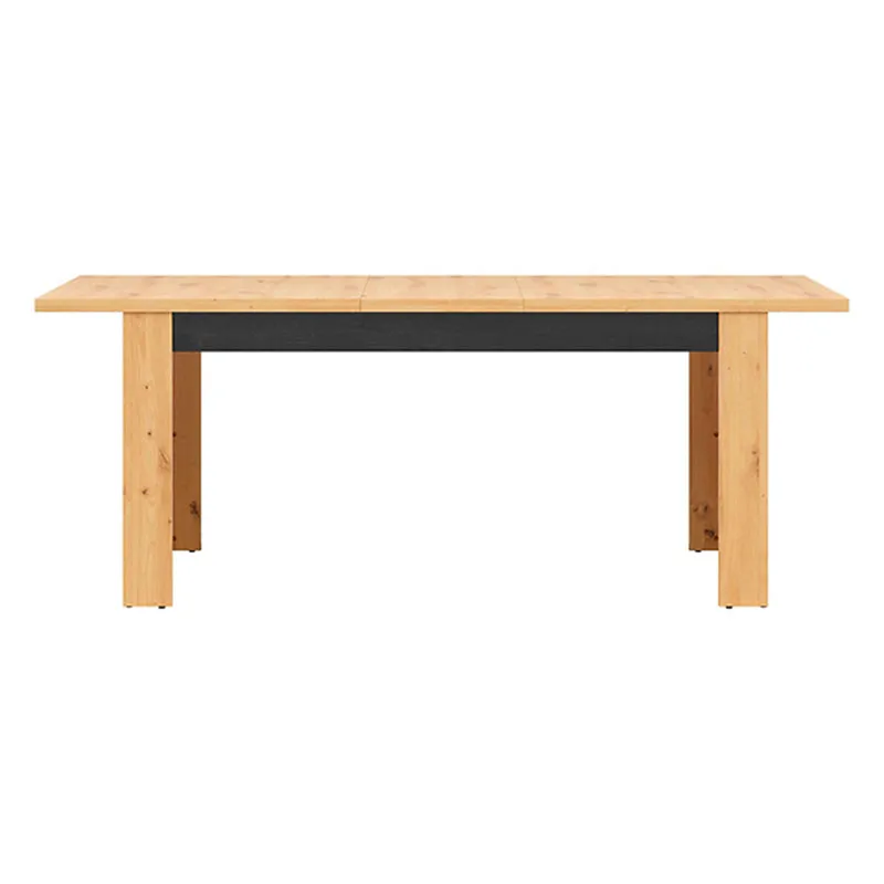Table à manger extensible 4 à 6 places Glenn Bois et Noir