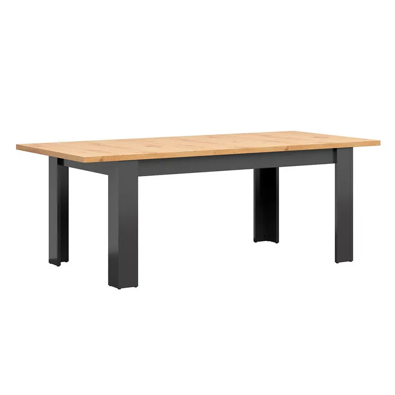 Table à manger extensible 6 à 8 places Duck Gris anthracite et Bois