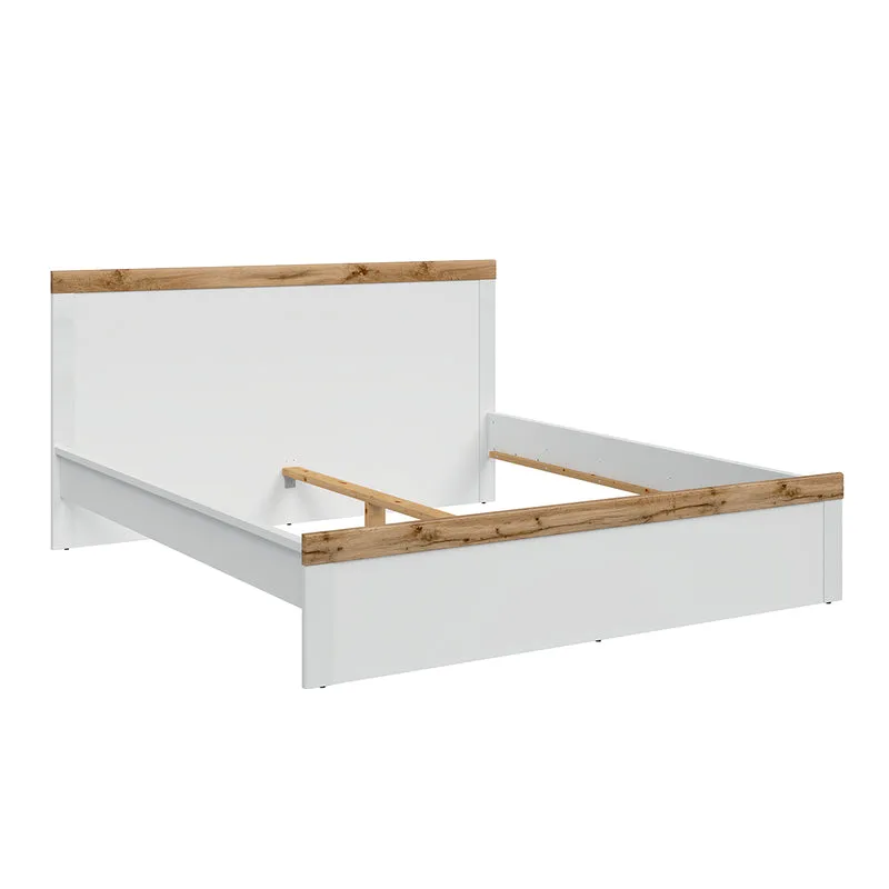 Lit 180x200 Hella Blanc et Bois