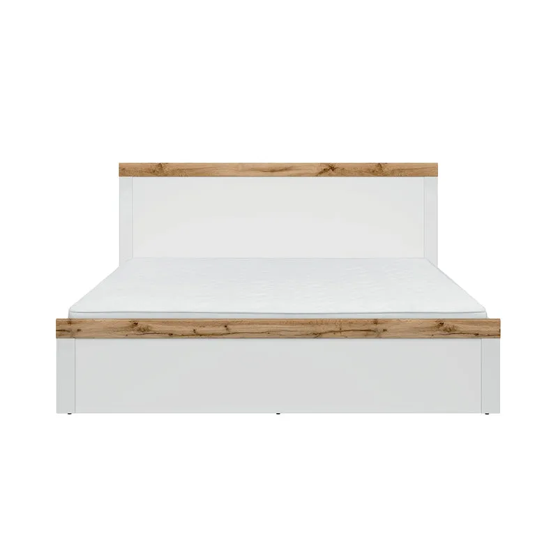 Lit 180x200 Hella Blanc et Bois