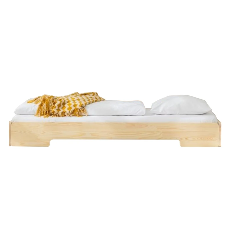 Lit au sol 90x200 sommier inclus Léna Bois