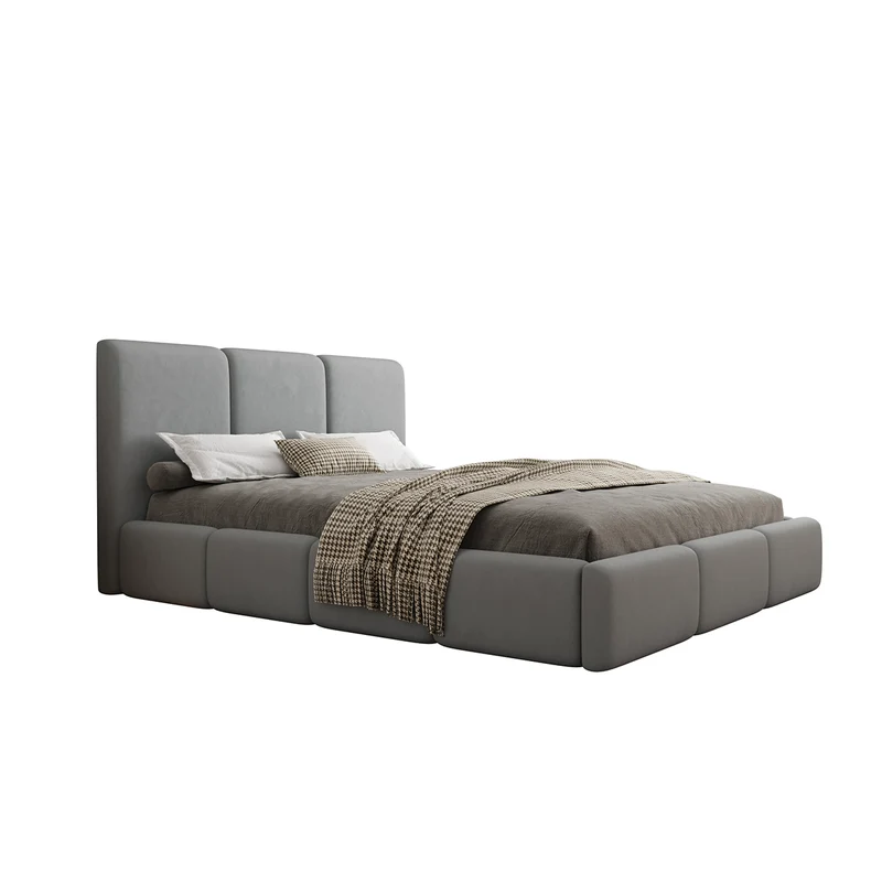 Lit coffre 160x200 sommier inclus Alto Gris