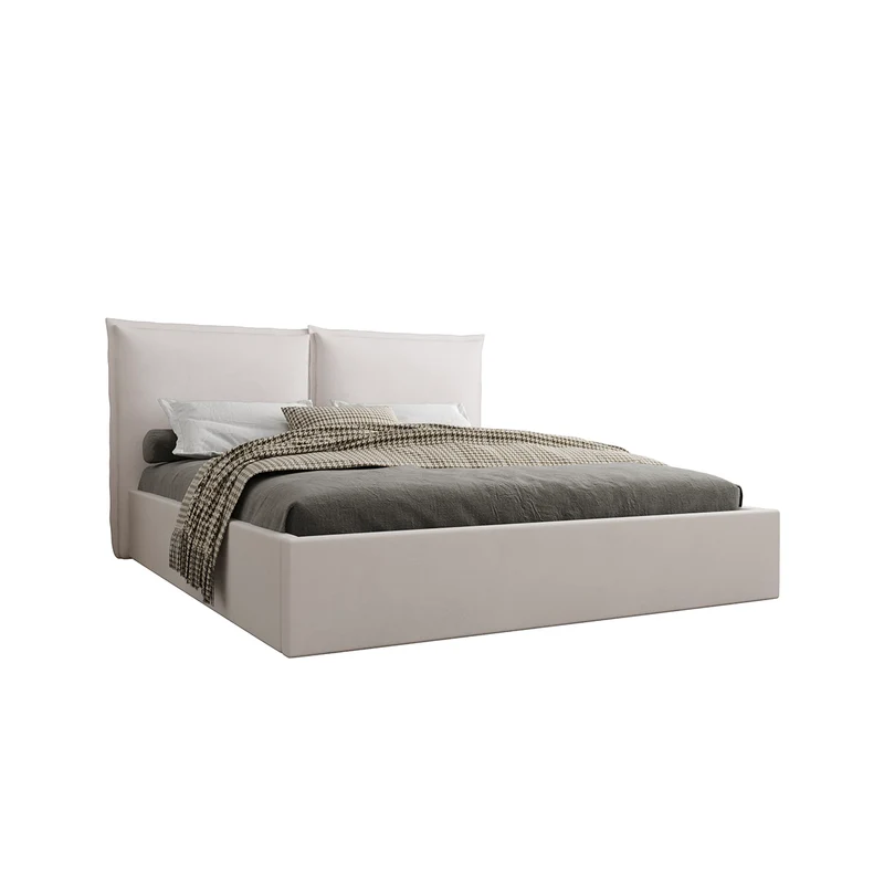 Lit coffre 160x200 sommier inclus Sandro Blanc cassé