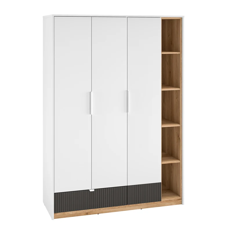 Armoire 3 portes 1 tiroir Ronan Blanc