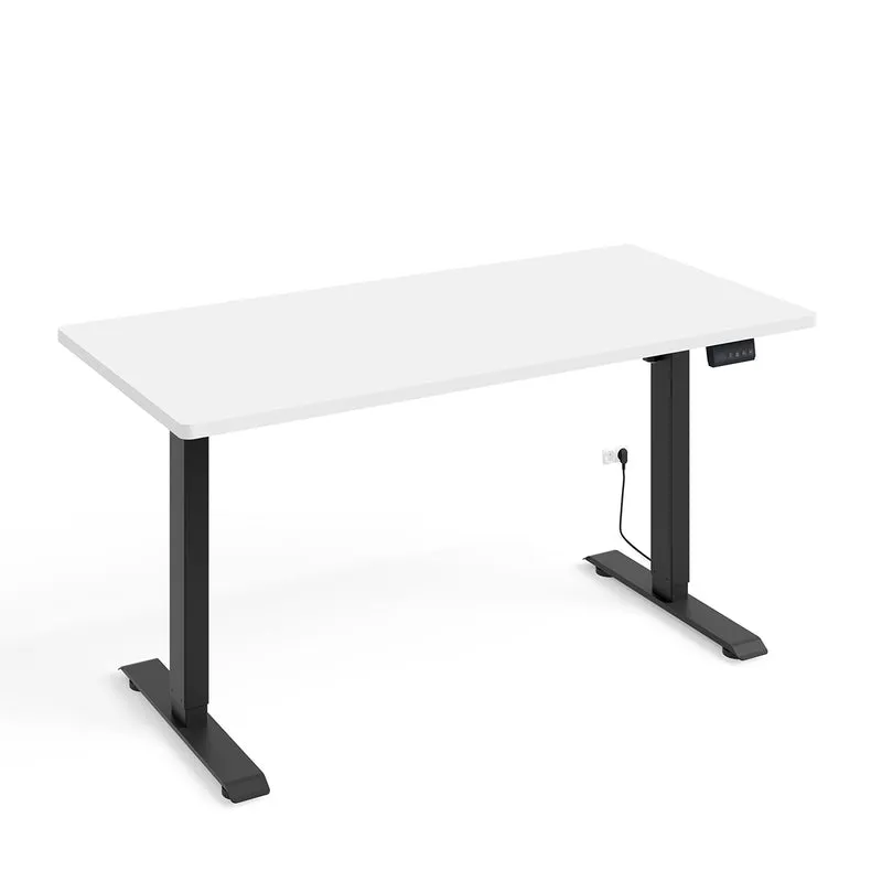 Bureau électrique 140 cm Ergo Blanc et Noir