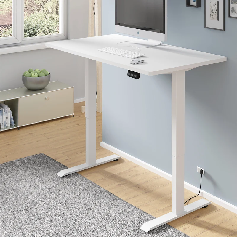 Bureau électrique 140 cm Ergo Blanc