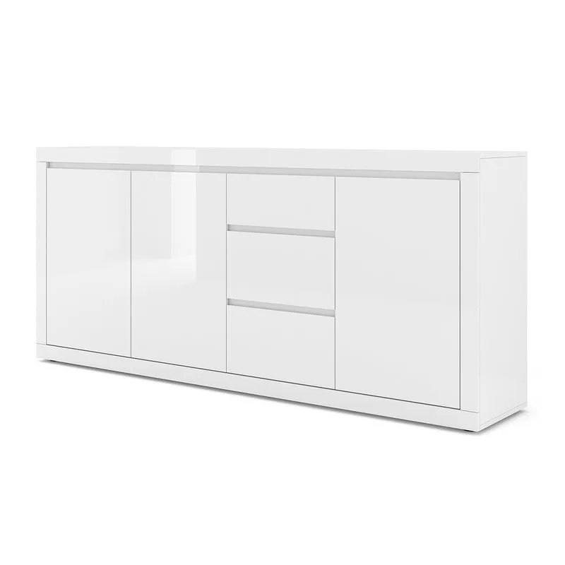 Buffet 3 portes 3 tiroirs Olia Blanc