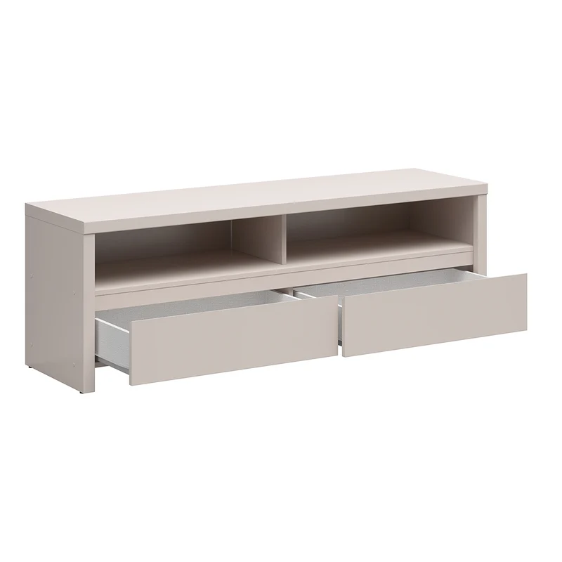 Meuble TV 2 tiroirs 2 niches 143 cm Soren Cachemire