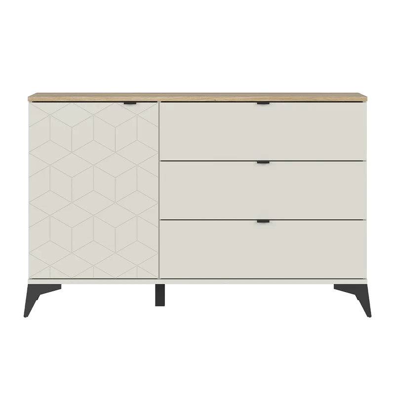 Commode 1 porte 3 tiroirs Naya Cachemire