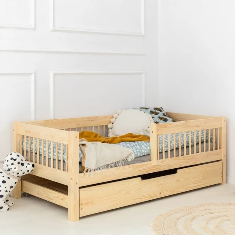 Lit 70x140 sommier et tiroir inclus Ariette Bois