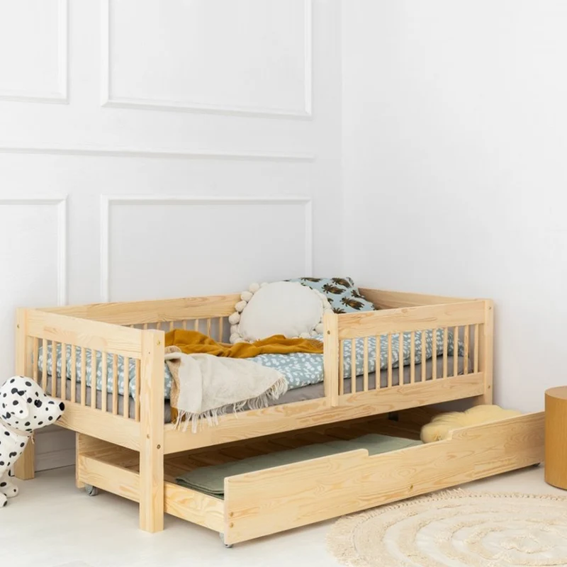 Lit 70x140 sommier et tiroir inclus Ariette Bois