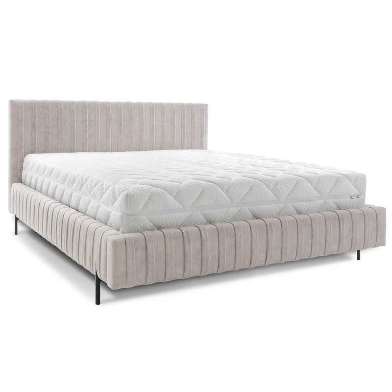 Lit coffre 180x200 sommier inclus Ori Beige