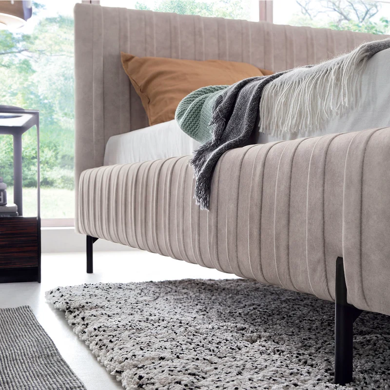 Lit coffre 180x200 sommier inclus Ori Beige