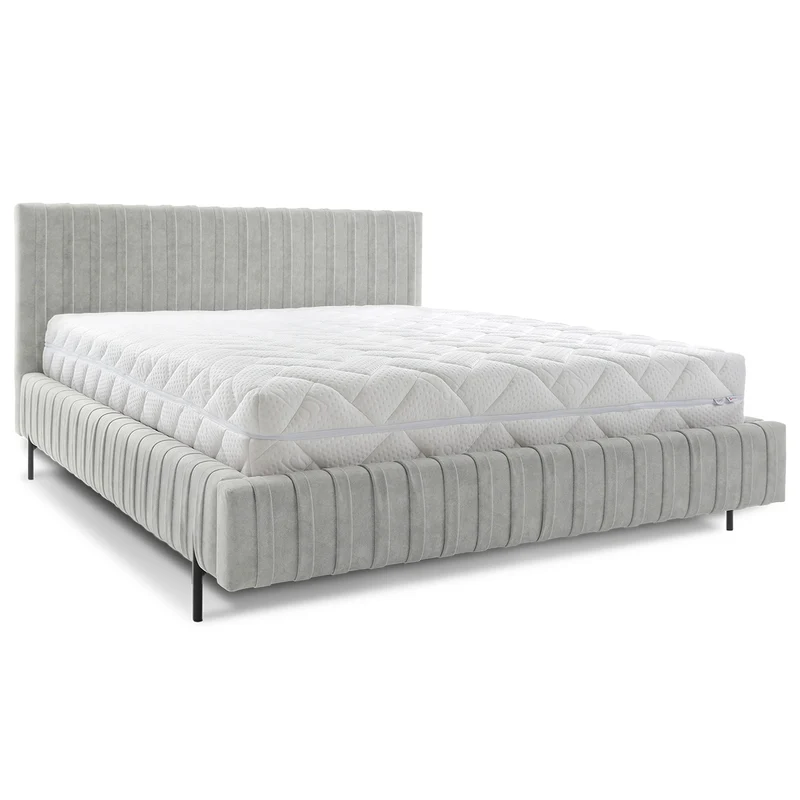 Lit coffre 180x200 sommier inclus Ori Gris