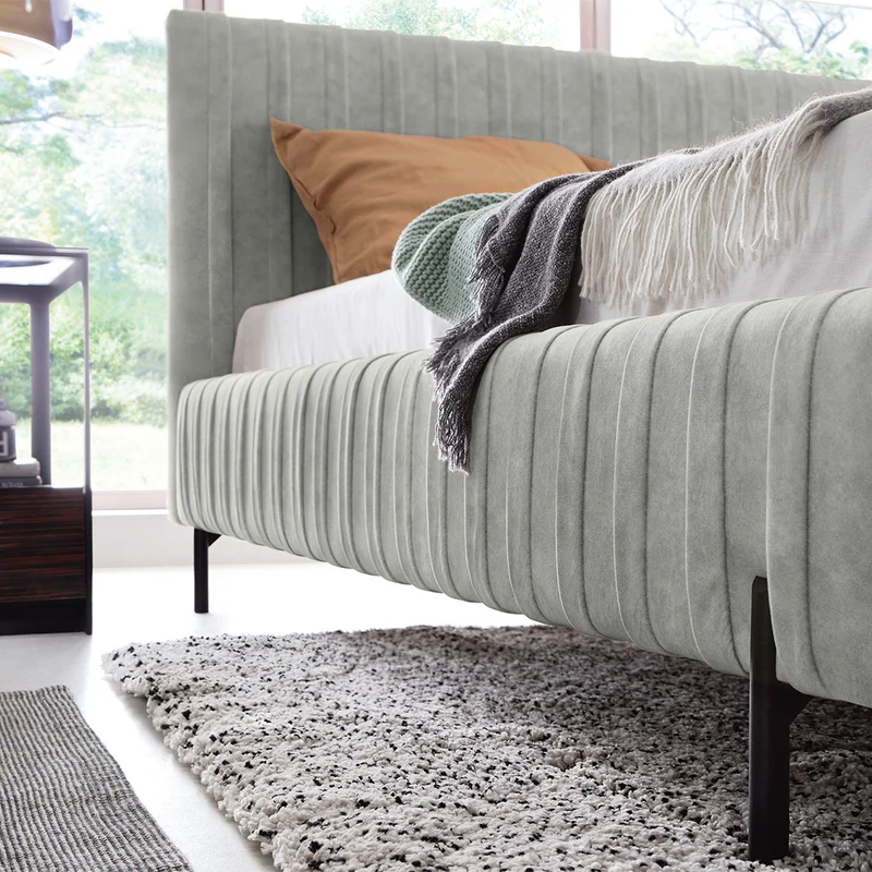 Lit coffre 180x200 sommier inclus Ori Gris