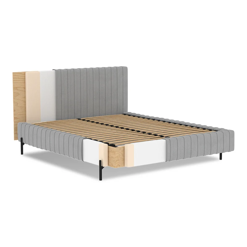 Lit coffre 180x200 sommier inclus Ori Gris foncé