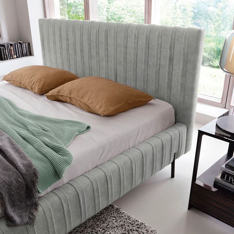 Lit coffre 160x200 sommier inclus Ori Gris