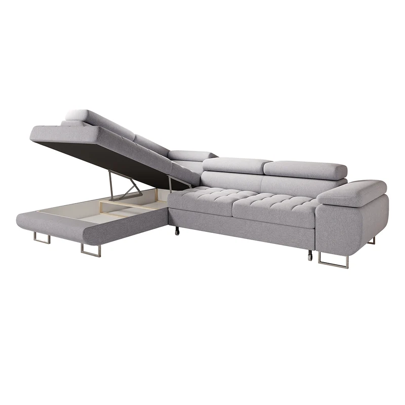 Canapé d'angle convertible gauche 4 places Eden Rose