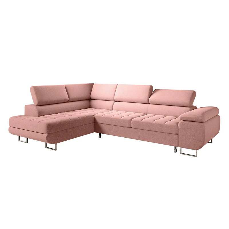 Canapé d'angle convertible gauche 4 places Eden Rose