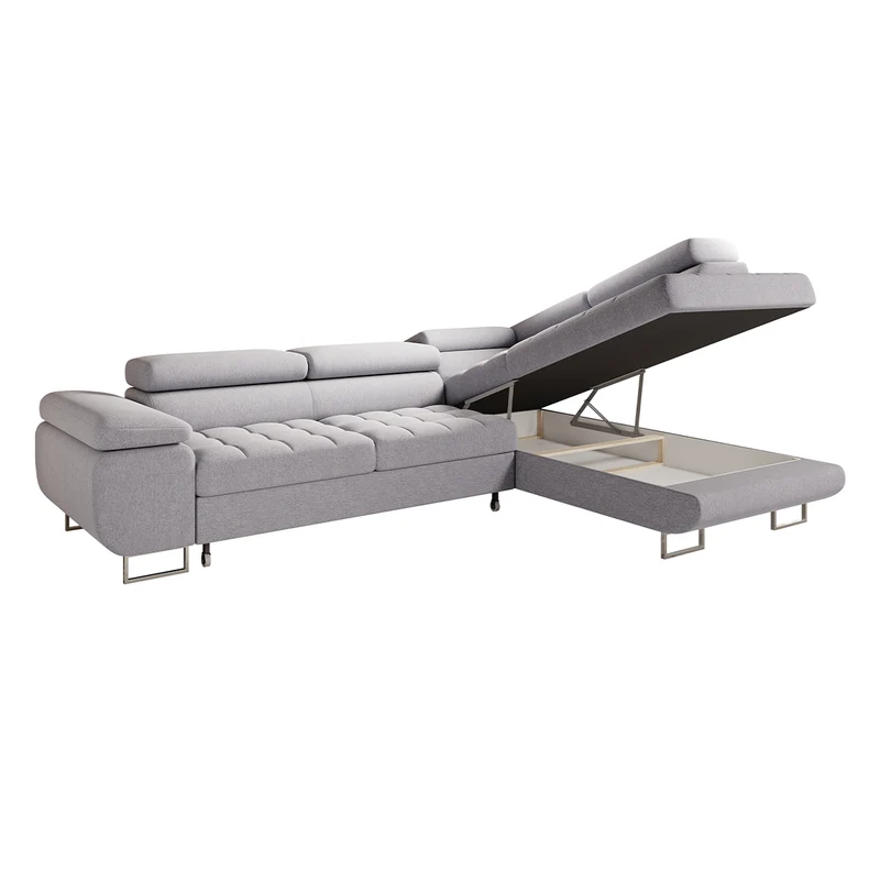 Canapé d'angle convertible droite 4 places Eden Rose