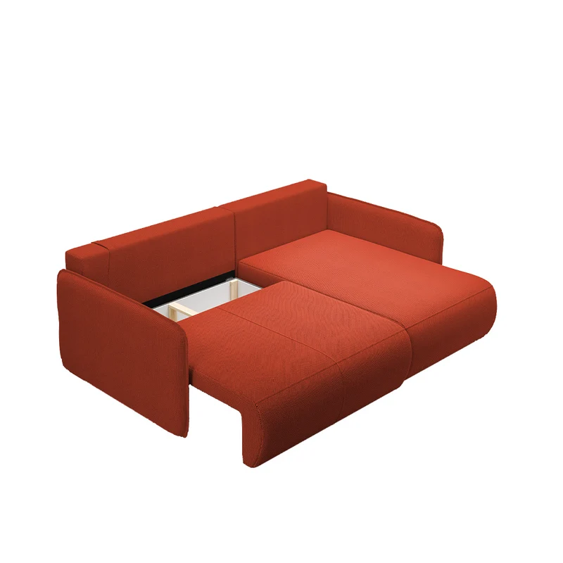 Canapé d'angle réversible et convertible 3 places avec coffre Claudio Bordeaux