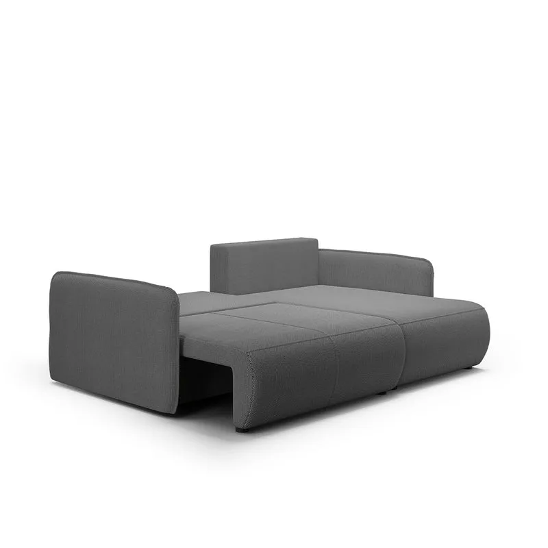 Canapé d'angle réversible et convertible 3 places avec coffre Claudio Gris foncé