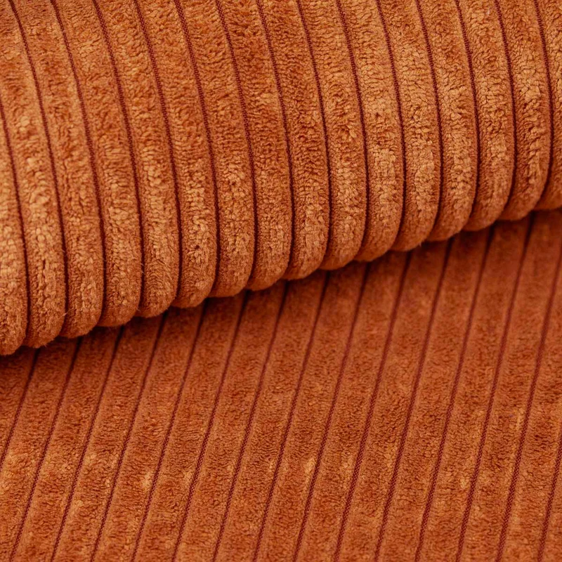 Canapé d'angle réversible et convertible 3 places avec coffre Dora Terracotta