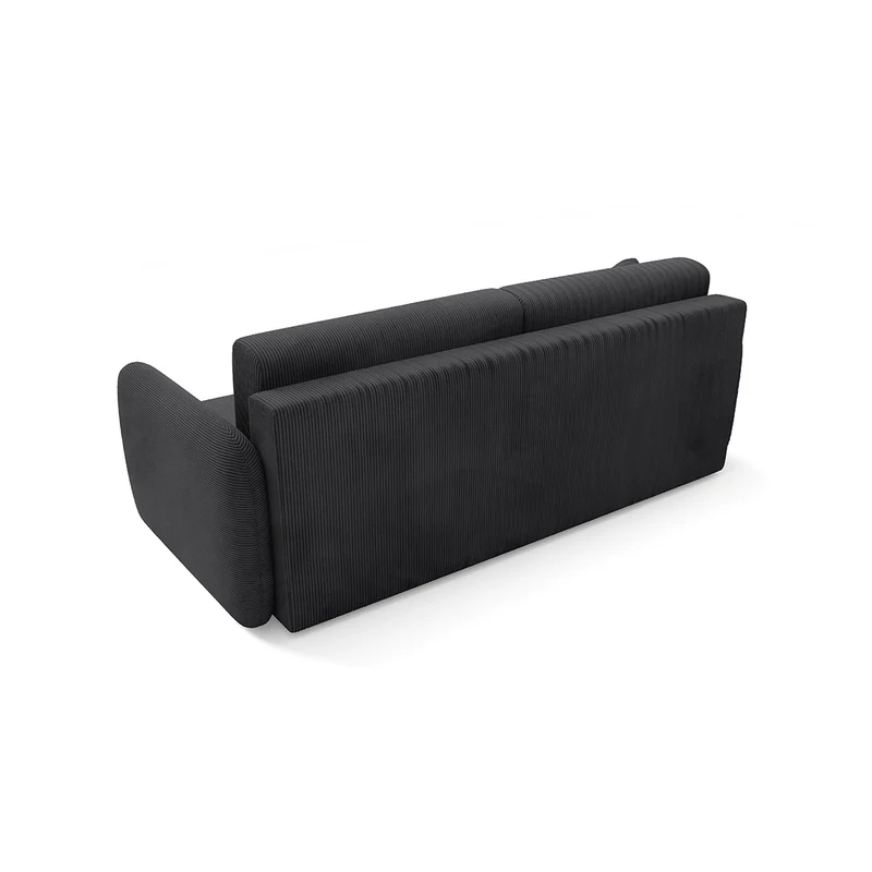Canapé convertible 3 places avec coffre Dora Noir