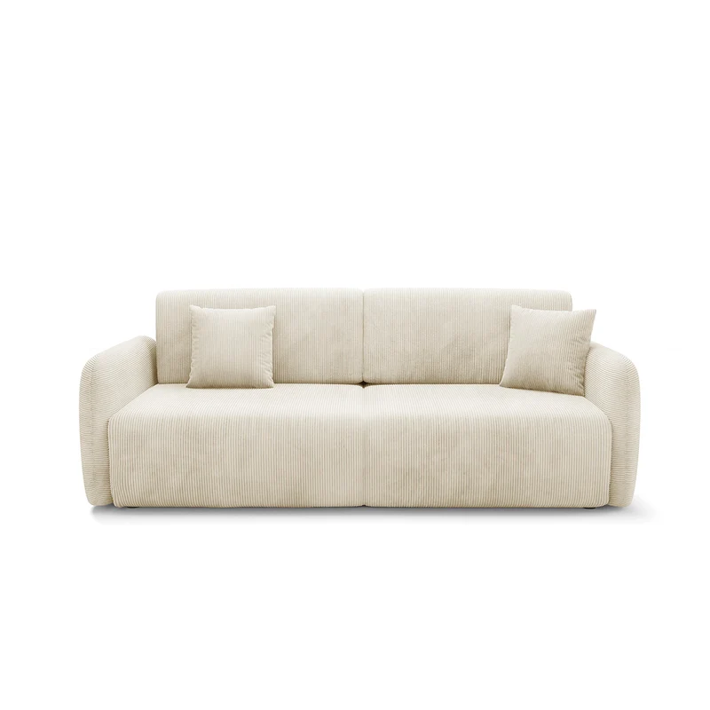 Canapé convertible 3 places avec coffre Dora Beige