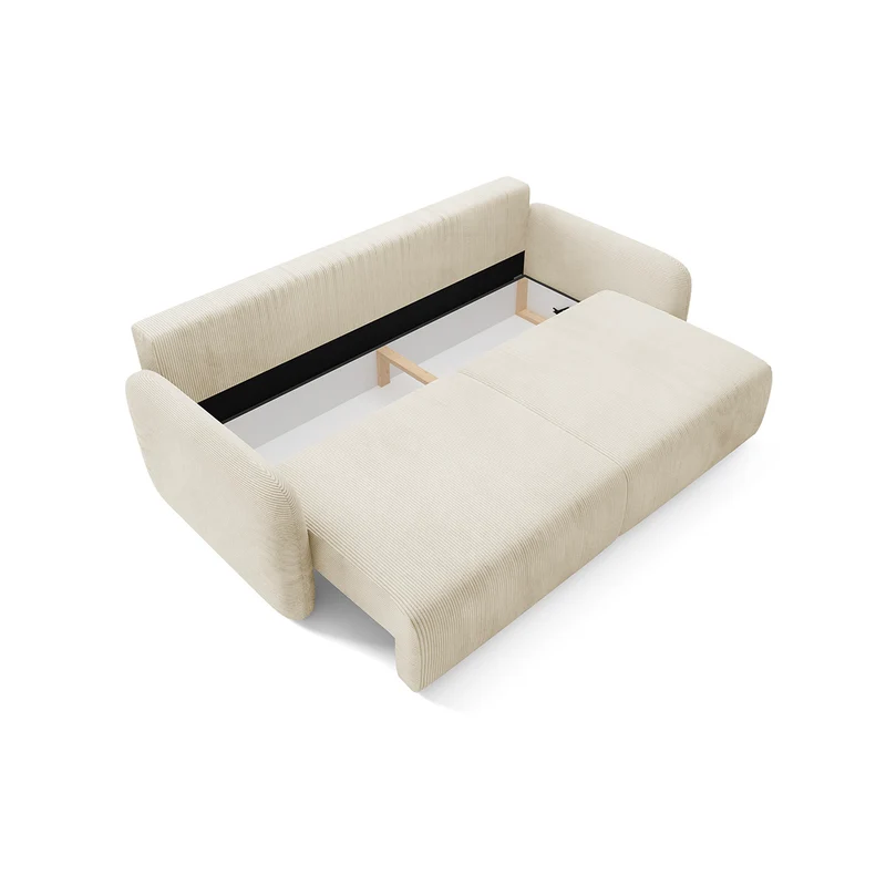 Canapé convertible 3 places avec coffre Dora Beige