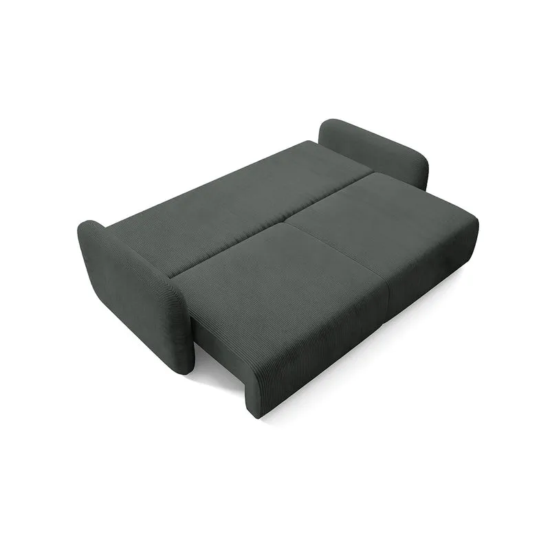 Canapé convertible 3 places avec coffre Dora Gris foncé