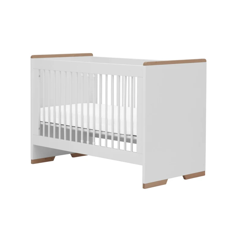 Lit bébé et commode à langer Pinio Snap Blanc et bois