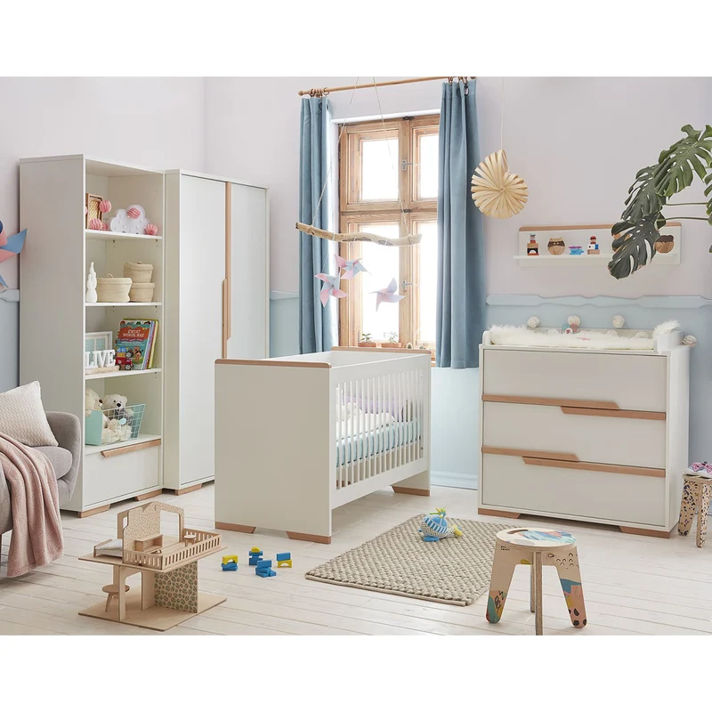Commode 3 tiroirs Pinio Snap Blanc et bois