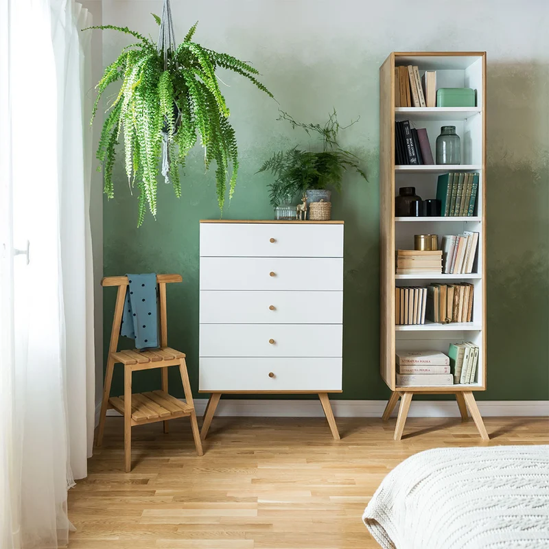 Commode 5 tiroirs Vox Nature Blanc