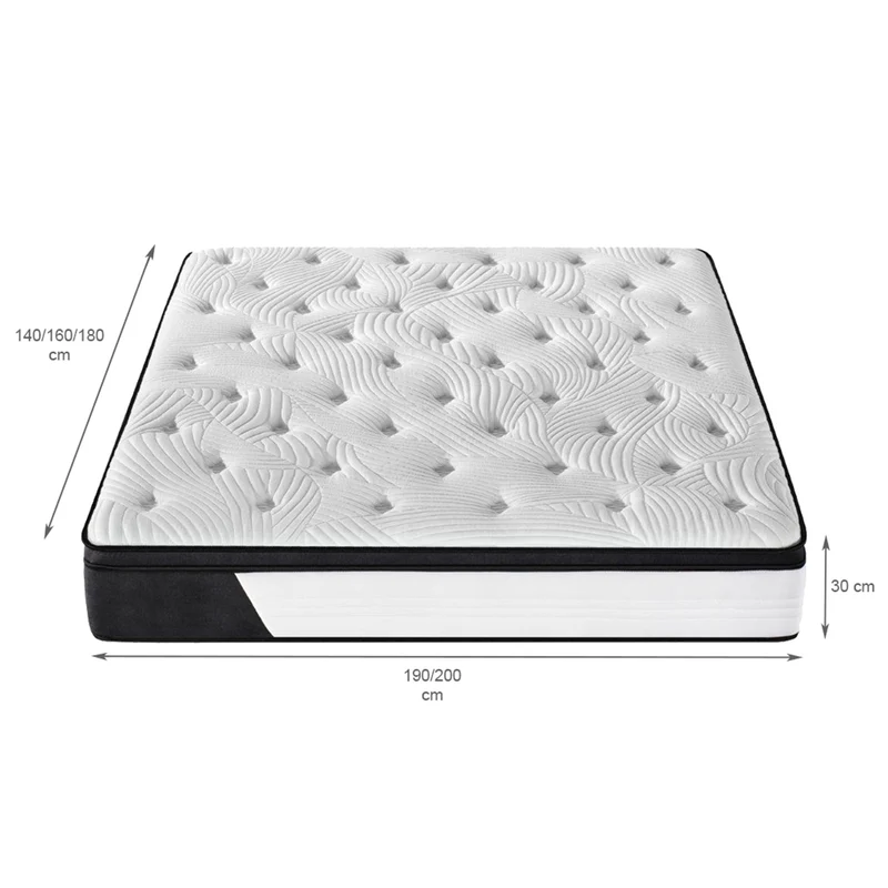 Matelas 140x190 ressorts et mémoire de forme Aurore