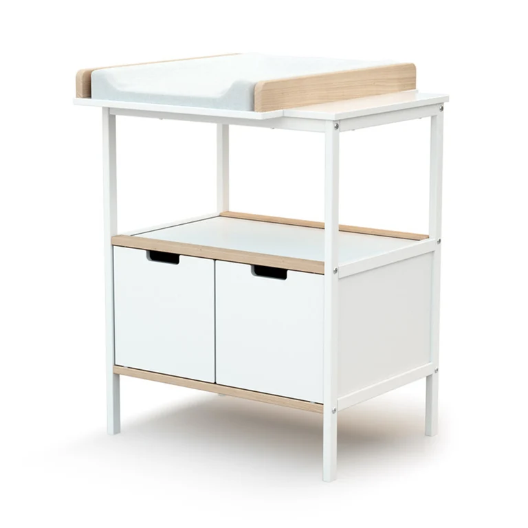 Table à langer 2 portes AT4 Essentiel Plus Blanc et hêtre