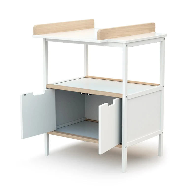 Table à langer 2 portes AT4 Essentiel Plus Blanc et hêtre