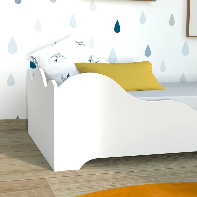 Lit 90x190 sommier inclus Nuage Blanc