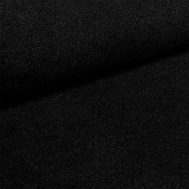 Canapé d'angle convertible droit 4 places Wilson velours Noir