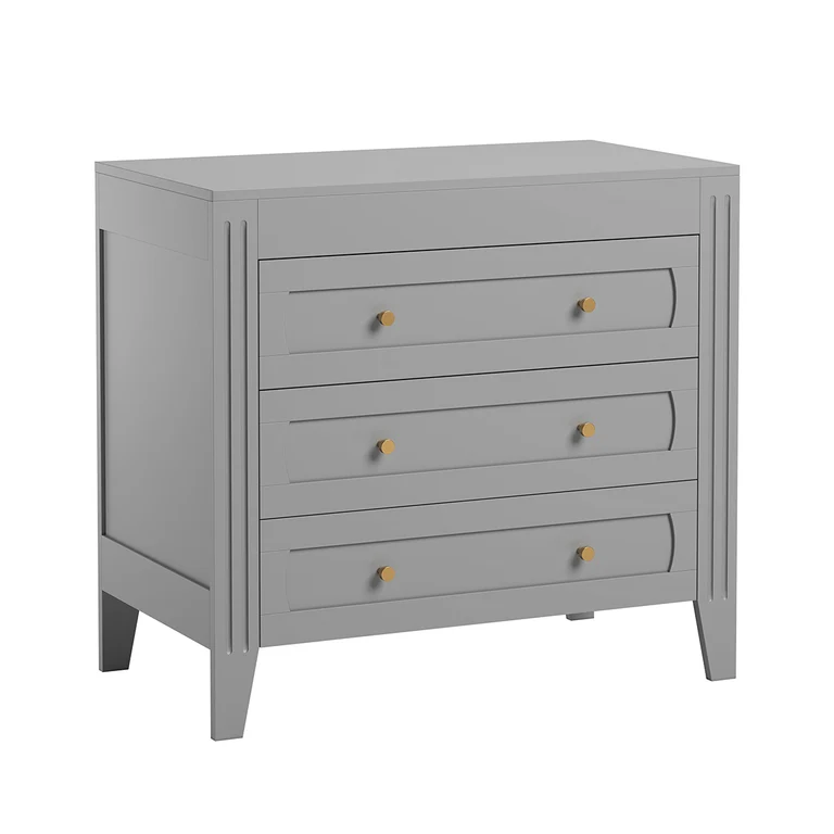 Commode 3 tiroirs et armoire 1 porte Vox Milenne Gris