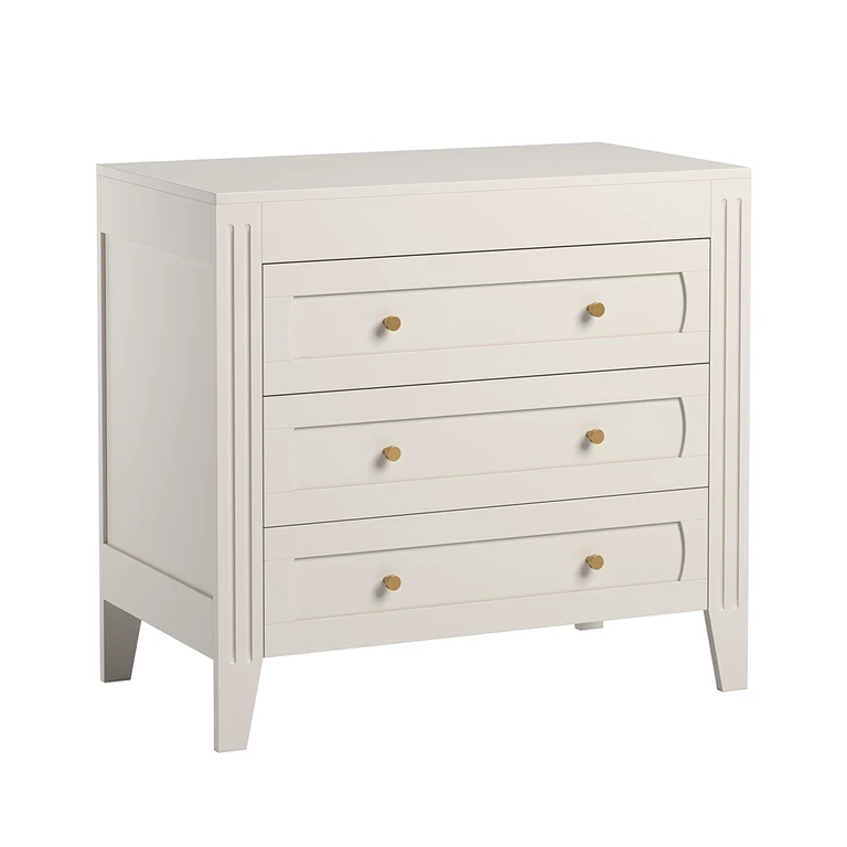 Lit bébé évolutif et commode 3 tiroirs Vox Milenne Blanc