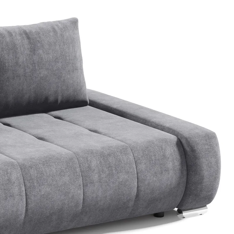 Canapé convertible 3 places avec coffre Jonas Gris foncé