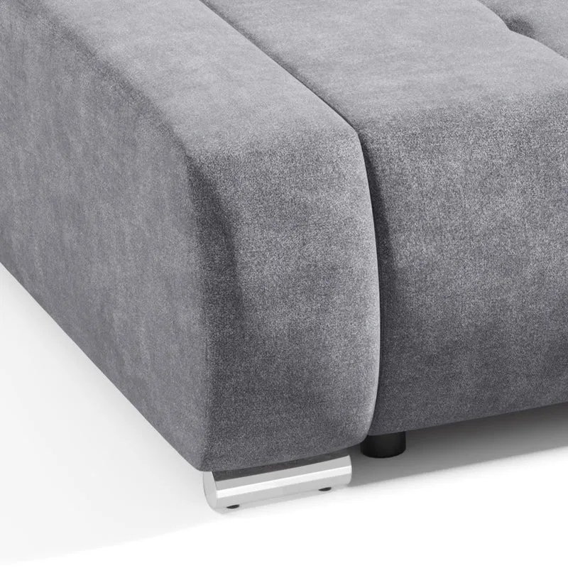 Canapé convertible 3 places avec coffre Jonas Gris foncé