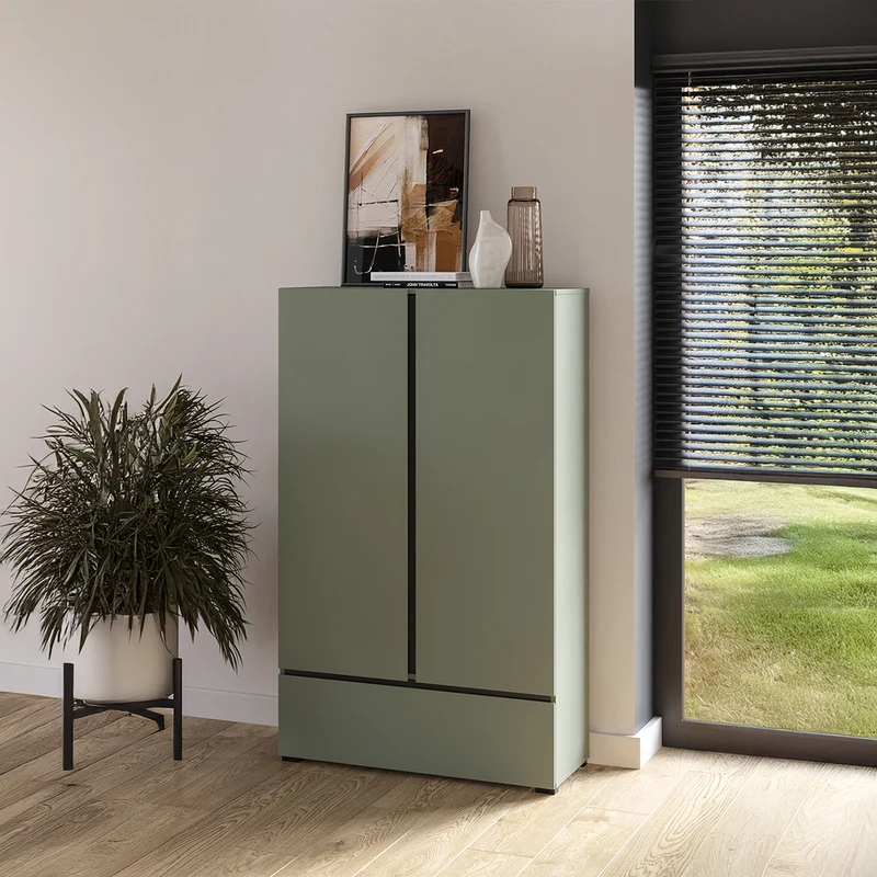 Petite armoire 2 portes 1 tiroir Lilia Vert