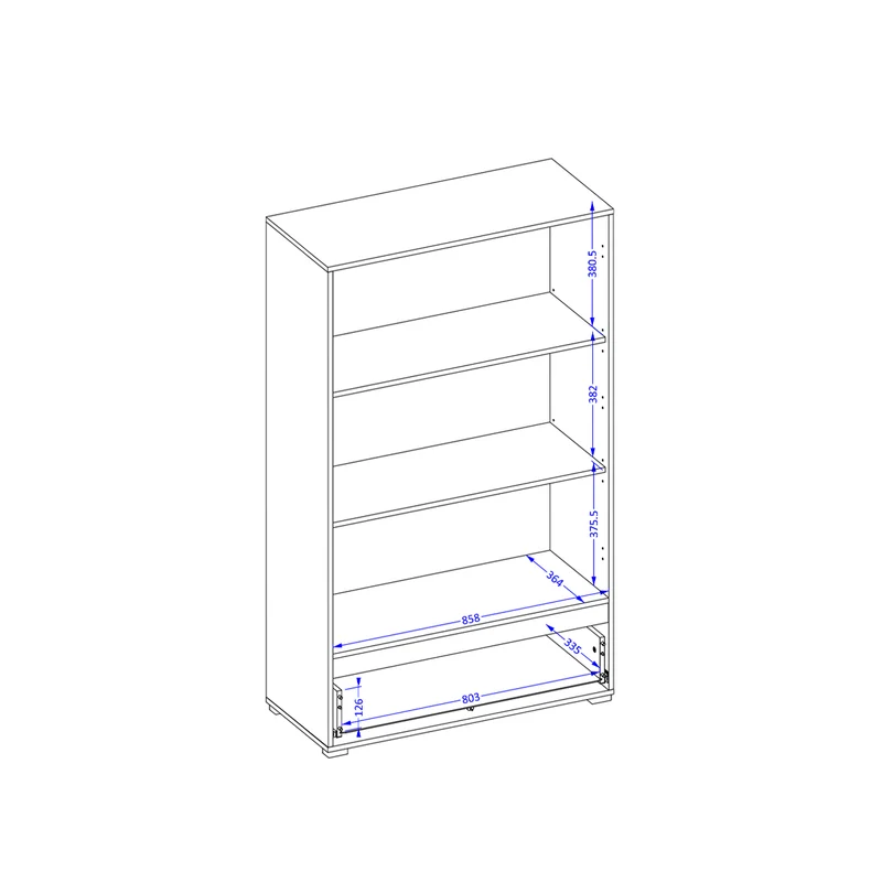 Petite armoire 2 portes 1 tiroir Lilia Bois