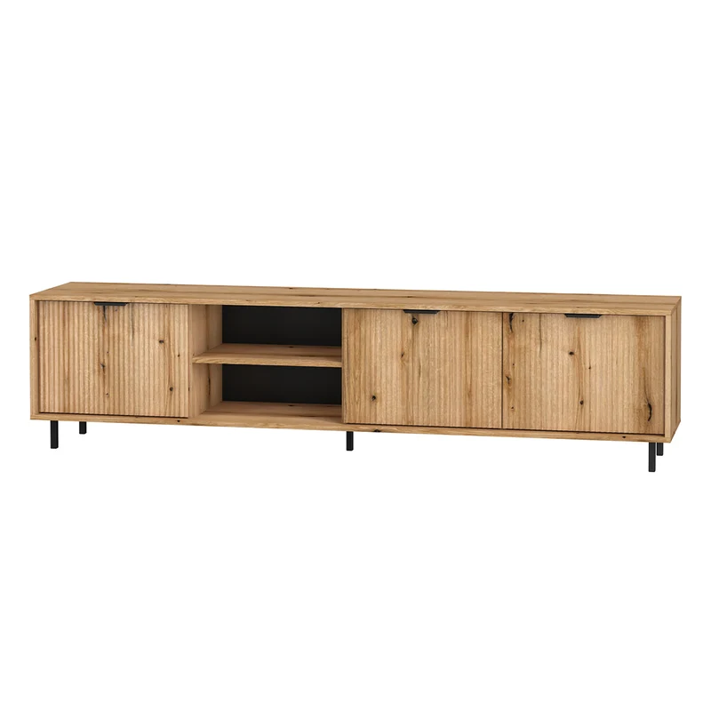 Meuble TV 3 portes 200 cm Soly Bois