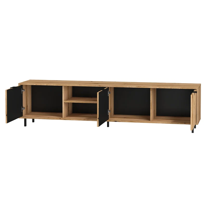 Meuble TV 3 portes 200 cm Soly Bois